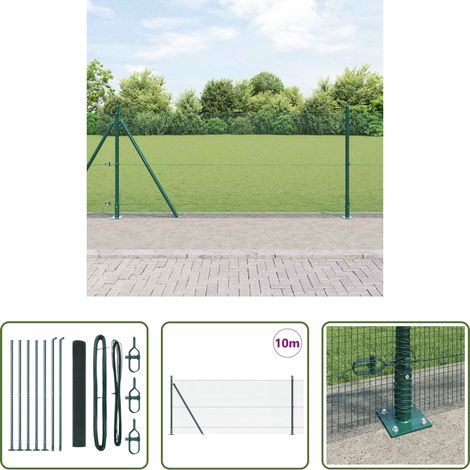 Zaunpfosten - Zaunpfosten Grün 10 x 0,8 m (12 x 12 mm Maschendraht) (1/5)