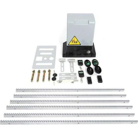 Gojoy – Kit de motorisation de portail coulissant 750 W – Charge maximale 2000 kg – Longueur de rail 6 m – Entraînement électrique avec 2 télécommandes (1/5)