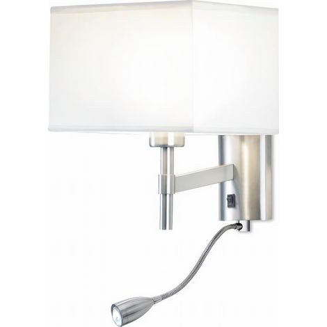 LedsC4 Bristol - Aplique de Pared LED 17.4W y 182lm con Luz Cálida 3000K. Diámetro 28.5cm. Estructura de Acero. Color Níquel (1/3)