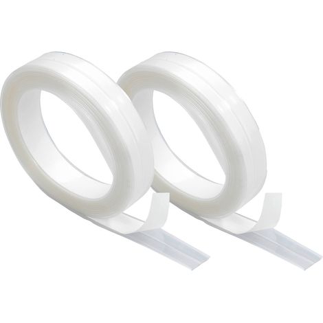 Bande d’étanchéité WENKO blanc 2 pièces 320 cm salle de bain joint d’étanchéité baignoire ruban d’étanchéité douche bande étanche blanc facile à installer pour lavabo nettoyage rapide et durable (1/2)