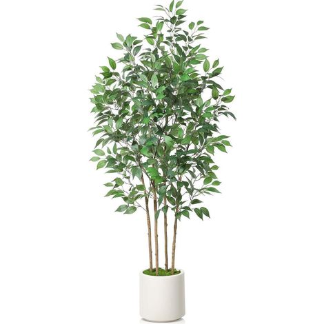 Künstliche Pflanzen Ficus Seidenpflanze Pflanzgefäß 1 180 cm (1/5)