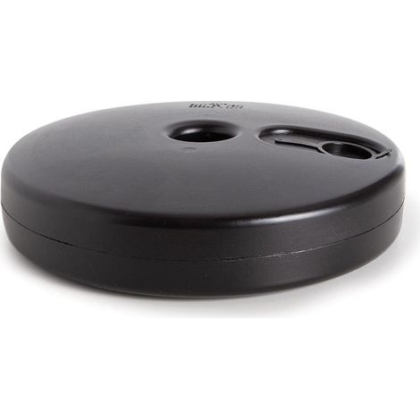 Perel Base universal rellenable para poste y señal de tráfico, HDPE negro, diámetro 30 cm, base redonda para postes de señalización y tráfico, rellenable con agua o arena, estable y móvil