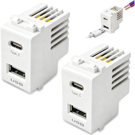 2pcs Modules d’Alimentation USB 220V vers 5V 2,1A Double Port USB-A + USB-C (1/5)