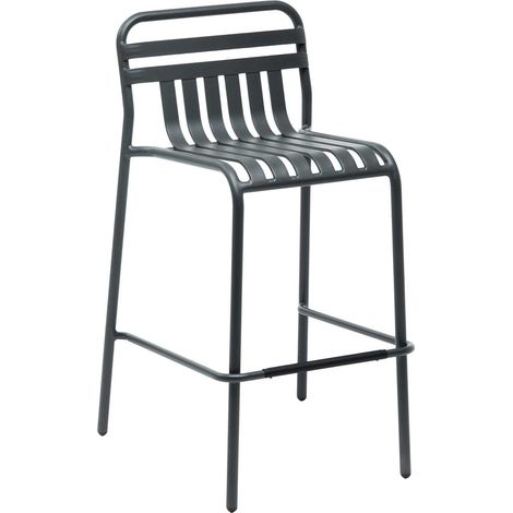 Tabouret de jardin haut Miami avec dossier empilable - Jardiline