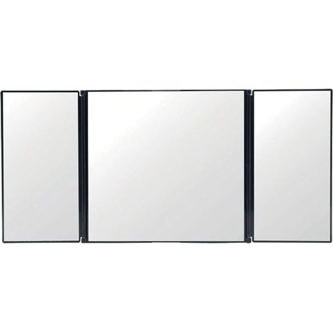 Kosmetikspiegel fürs Auto, Universal-Sonnenschutzspiegel, Dreiteiliges Design, Klappbarer Kosmetikspiegel, Autozubehör