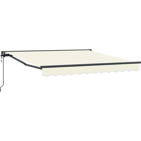 Armature de store beige, 300 x 250 cm, fibre de polyester avec revêtement PU. (1/5)