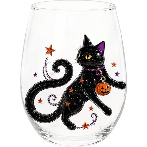 Verres à vin Halloween 420 ml Verres Transparents Fantôme Effrayants  Chope À Bière Vintage Araignée pour whisky café vin bar maison club célébration fête de (1/5)