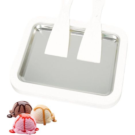 Sorbetière instantanée / Machine à glace roulée / Machine à glace à l'italienne pour la maison – Acier inoxydable (Blanc) (1/5)