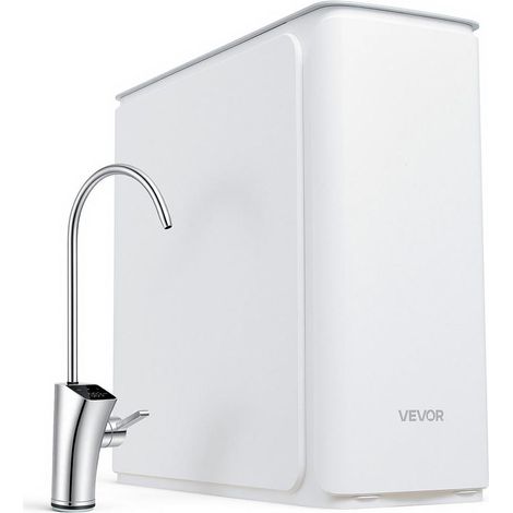 Sous Évier Cuisine Eau Pure Minéralisée, Osmoseur Inverse Sans Réservoir 4542 L/J, Ratio 2:1 et Robinet Intelligent SUS304 (1/5)