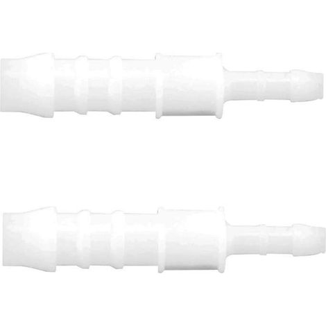 2x raccord de durite droit en I diamètre 8mm + 4mm réducteur adaptateur tuyau carburant tondeuse tracteur voiture scooter (1/2)