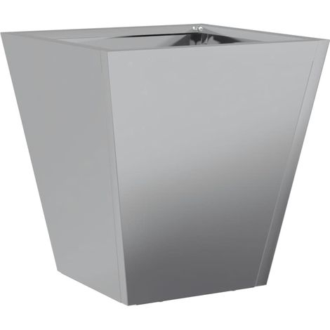Fioriera aiuola rialzata vassoio piante fiori terrazza giardino 30 x 30 x 30 cm acciaio zincato grigio 020037491