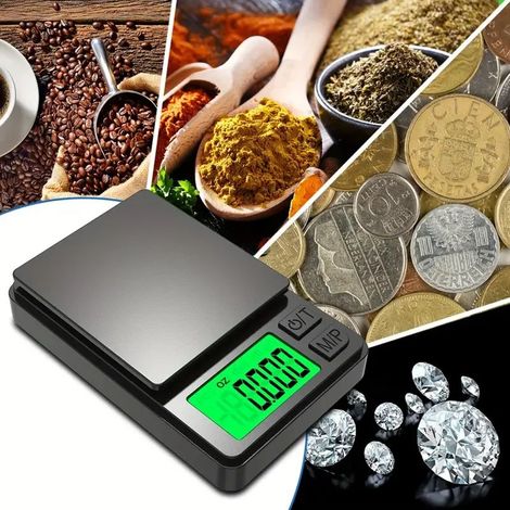 Balance électronique numérique, pesage de haute précision, lecture rapide, avec écran LCD rétroéclairé 300/0,01 g-AquaForge