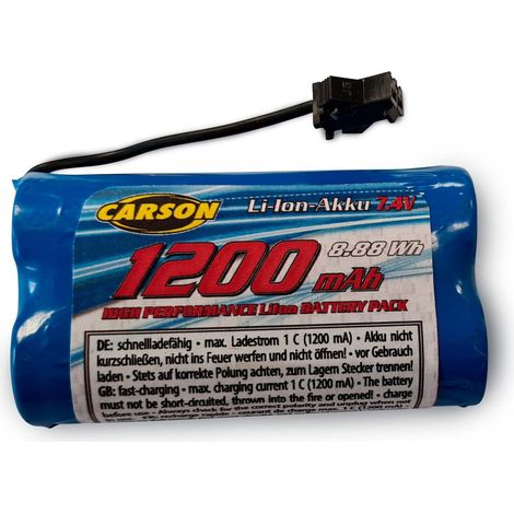 Carson 500608274 7,4V/1200mAh LiION Bella Luisa JST - Batteria RC, batteria di ricambio, batteria per barche telecomandate, barca RC, batteria per modelli RC, batteria RC