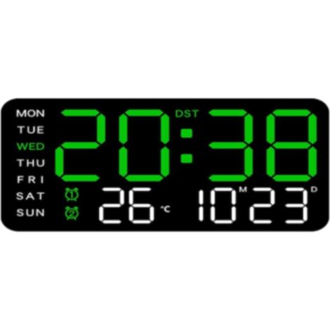 Randlose elektronische Uhr, multifunktionale Wand- und Tischuhr, einfache Digitaluhr, Wohnzimmer-Wanduhr