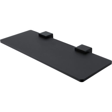 Tablette L.30 Cm, Plexiglas Noire Mate, Avec Fixation Noire Mate. Kibo Nimco (1/3)