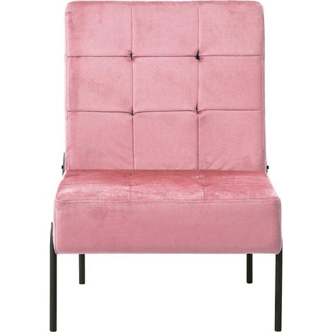 Maison Exclusive - Poltrona Relax 65x79x87 cm Rosa in Velluto (1/5)