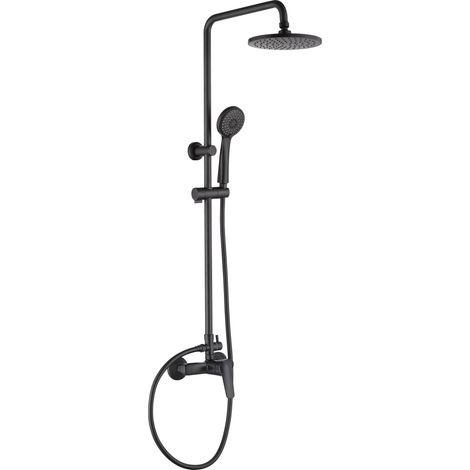 Set doccia completo in colore nero opaco miscelatore meccanico Deante BORO NERN1RK  Nero opaco