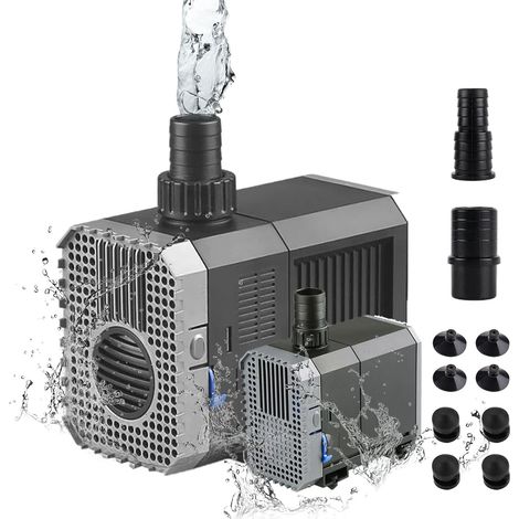 Tauchpumpe 900 l/h, 20 Watt, Wasserpumpe, Futterpumpe, Mini-Aquariumpumpe, Teichpumpe, Brunnenfilterpumpe für Teich, Aquarium, Brunnen, Aquarium