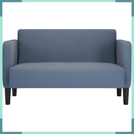 Canapé causeuse - 4100525 - bleu - tissu velours côtelé - 109 cm assise (1/5)