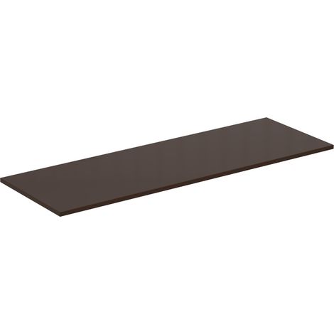 Console en bois Connect Air, pour US 1300mm, 1304x442x18mm, brun mat et blanc mat (1/3)