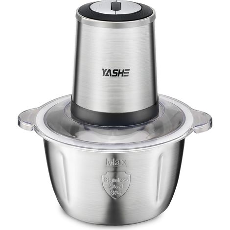 Tritatutto Elettrico 500W, Robot da Cucina con Ciotola in Acciaio Inox da 1,8L