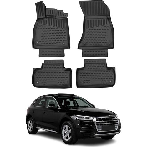 OMAC 3D Tapis de Sol Compatible avec Audi Q5 FY 2017-2024 Caoutchouc TPE Noir 4Pcs