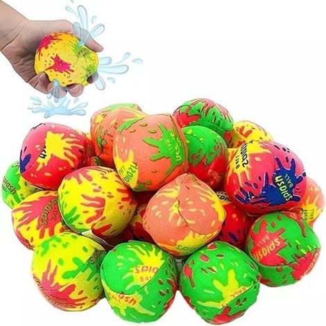 Set di 30 palline d'acqua riutilizzabili, palline assorbenti da 5 cm, mini palline da spruzzo, adatte per attività all'aperto e acquatiche, piscine, spiaggia, feste, estate e battaglie d'acqua. (1/5)