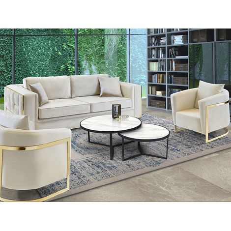 SET MESAS NAIRA MARMOL BLANCO (1/3)