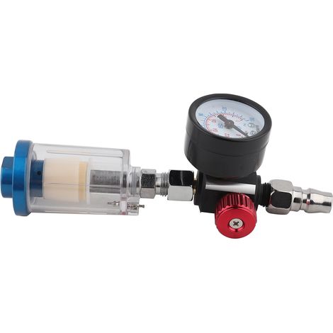 Régulateur de pression d'entrée d'air 1/4 pouce, séparateur d'eau intégré, séparateur d'huile, outil pour pistolet de pulvérisation (1/5)