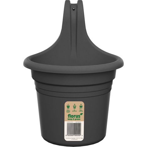 Florus Mediterran Balcony Hanger Single - Gris - L 18 x B 26.2 x H 24 cm - Balcon - 100% recyclé