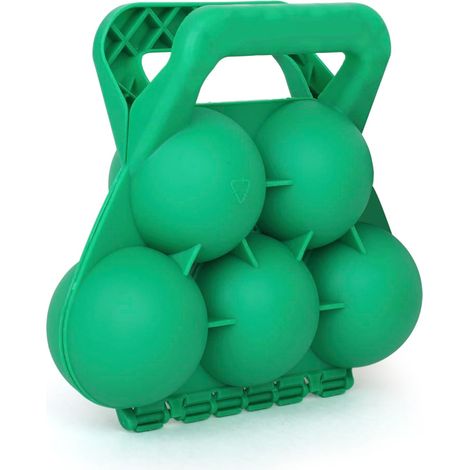 Machine à boules de neige 5 en 1, verte Jouet d'hiver pour enfants, outil facile à utiliser pour fabriquer des boules de neige - Idéal pour les jeux d'extérieur en hiver (1/5)