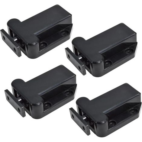 4 Pcs Closer Closet Door Closet Latches Closet Clasps Cabinet Catches Furniture Cabinet Lock (black) (1/5)