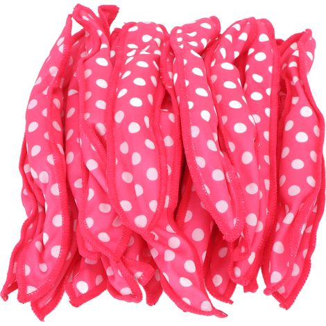 20 rouleaux pliants en éponge douce sans chaleur pour cheveux, bigoudis auto-fixants DIY à utiliser la nuit, couleur rouge rosé (1/5)