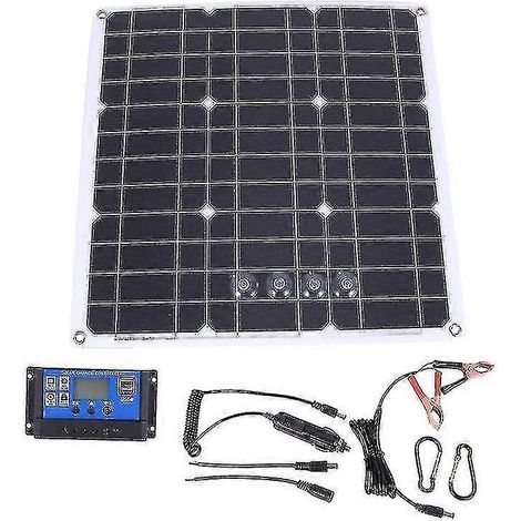 Kit de panneau solaire 200 watts avec contrôleur de charge solaire LCD (12 V) pour camping-cars et bateaux (1/4)