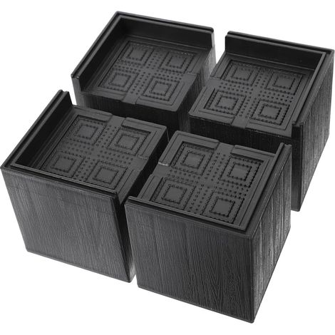 iplusmile 4 Rehausseurs de meubles carrés en caoutchouc 7,6 cm pour (1/5)