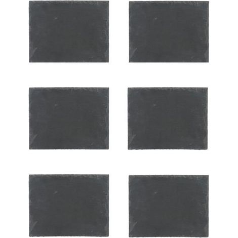 Assiette En Ardoise - 30 x 20 cm - Noir - Lot De 6 (1/4)
