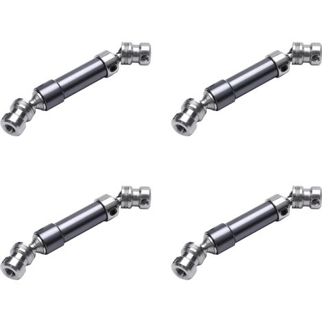 4 Pcs en MéTal ArrièRe Centre Arbre D'EntraîNement CVD Arbre de Transmission pour 1:12 12428 12423 Voiture Car Desert Titane (1/5)