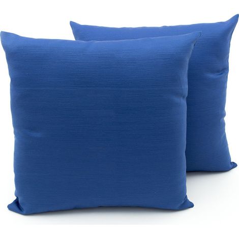 Coppia Cuscini Arredo Imbottiti Tessuto Ottoman In Tinta Unita Colore Bluette 60, misura60x60coloreBluette 60 (1/4)