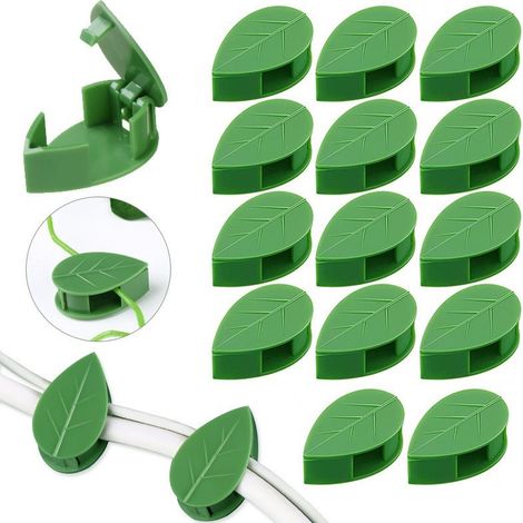 Lot de 50 clips pour plantes grimpantes - Clips invisibles pour vigne - Décorations pour plantes d'intérieur et d'extérieur - Autocollants pour plantes (1/5)