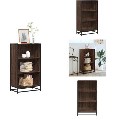 Bibliothèque chêne marron 60x35x107,5 cm bois d'ingénierie - Armoire À Livres - Armoires À Livres - Bibliothèque - Armoire De Rangement (1/5)
