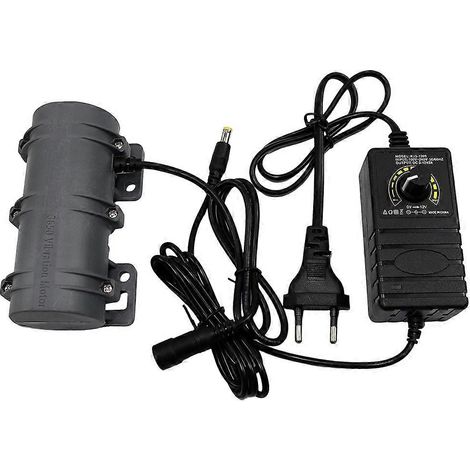 Mini moteur vibrant portable 24 V 3800 tr/min 10 W pour systèmes d'alertetable de massagevibromasseur à vitesse réglableprise UEgris (1/5)
