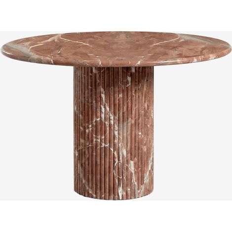 Mesa de comedor redonda Ø120 cm en piedra natural Grosseto SKLUM       