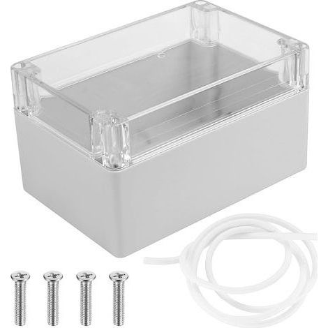 1 Boîte de dérivation IP65, Couvercle transparent, Matériau ABS, 160x110x90 mm, Usage intérieur extérieur (1/5)