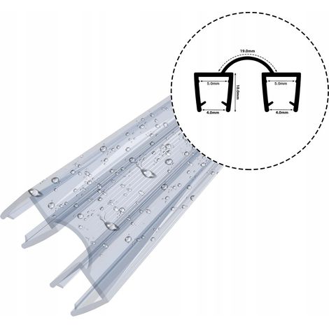 Duschkabinendichtung DK11 4 mm–5 mm 130 cm