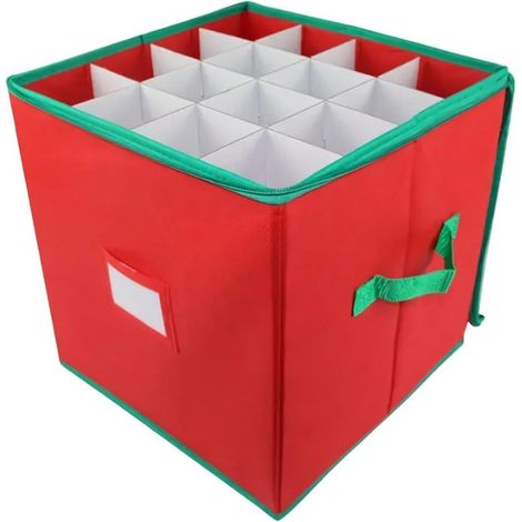 Boîte De Rangement pour Décorations De Noël, Conteneurs De Rangement pour Décorations De Noël, Compartiment Réglable pour s'adapter À De Nombreuses (1/5)
