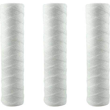 3er-Pack Spiralfilterkartuschen für Wasserfilter – Sedimentfiltration bis zu 25 Mikron – Universal-Standardgröße (1/4)