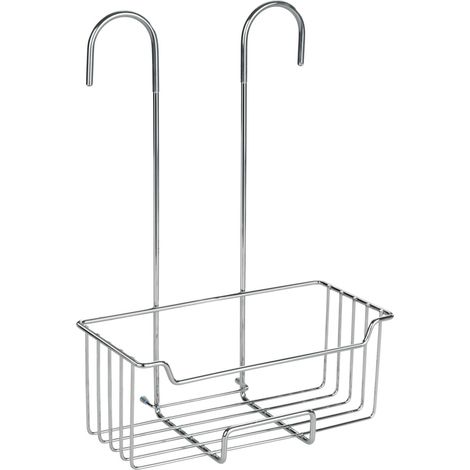 Wenko – Étagère de douche suspendue en acier inox – Panier profond 9.5 cm – Dimensions 25x36x14 cm – Fixation sans perçage