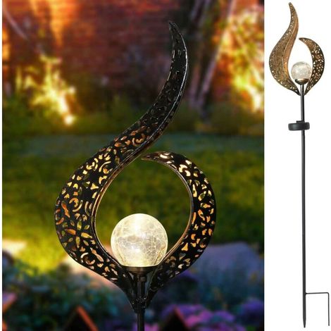 Set mit 1 Solar-Flammenlampe für den Außenbereich – Gartendekoration – Beleuchtung