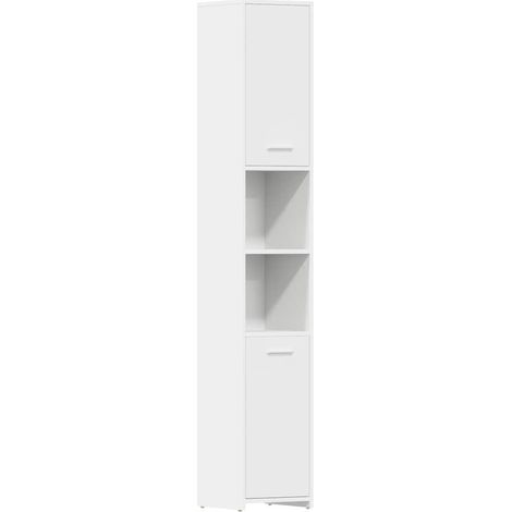 Bathroom Cabinet White 30x30x183.5 cm Engineered Wood vidaXL