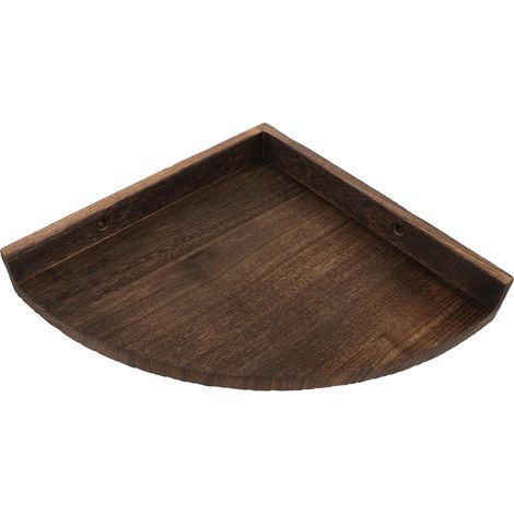 Étagère Murale Flottante Étagère Angle Bois pour Salon Support Décoratif Mural pour Cuisine (1/5)